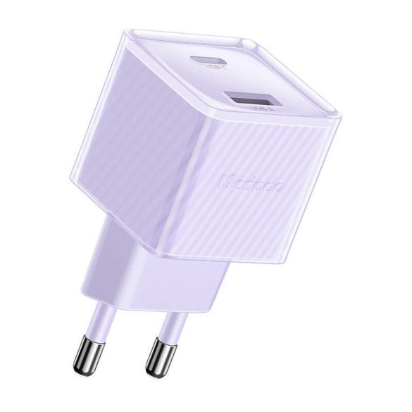 McDodo CH-4153 hálózati töltő 1xUSB-A és 1xUSB-C csatlakozással 33W - lila