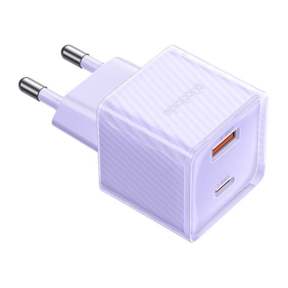 McDodo CH-4153 hálózati töltő 1xUSB-A és 1xUSB-C csatlakozással 33W - lila