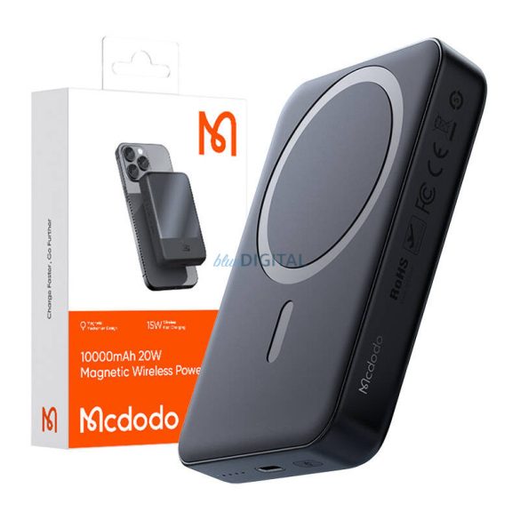 Mcdodo MC-4261 mágneses powerbank 10000mAh 20W - fekete