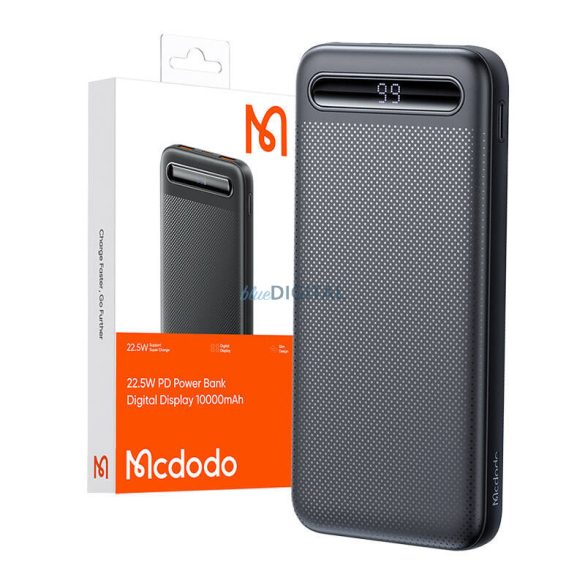 Mcdodo MC-4422 powerbank 10000mAh 22.5W - fekete