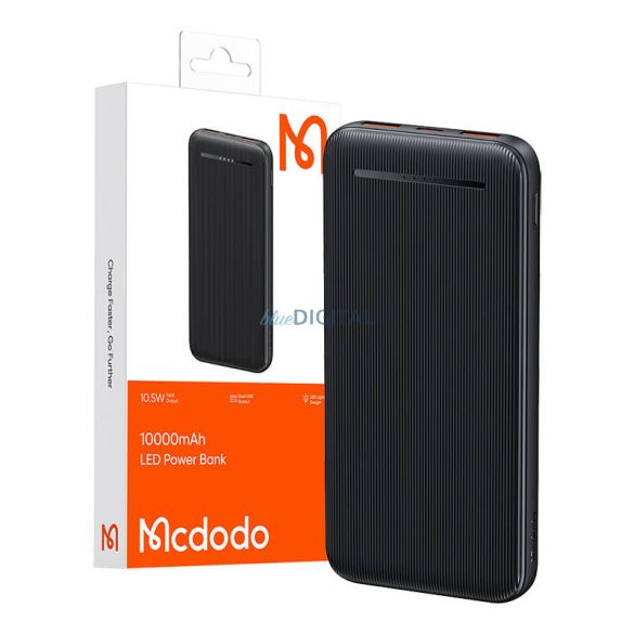 Mcdodo MC-4631 powerbank 10000mAh, 10.5W - fekete