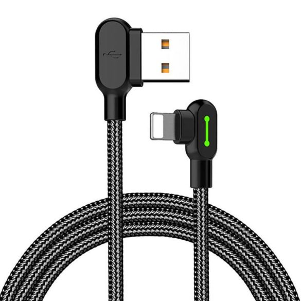 USB Lightning kábel, Mcdodo CA-4673, ferde, 1.8m (fekete)
