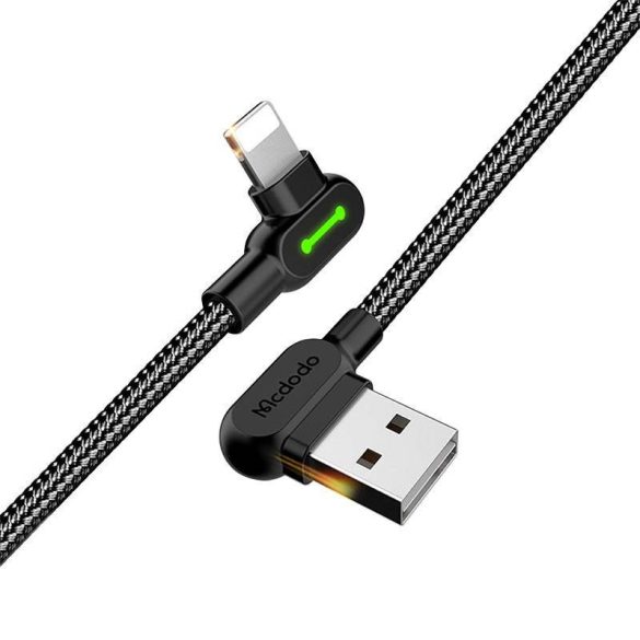 USB Lightning kábel, Mcdodo CA-4673, ferde, 1.8m (fekete)