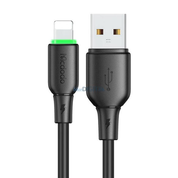 USB és Lightning kábel Mcdodo CA-4741 LED fény 1.2m (fekete)