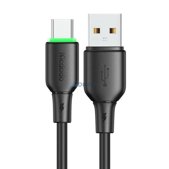 USB-ről USB-C kábel Mcdodo CA-4751 LED világítás 1.2m (fekete)