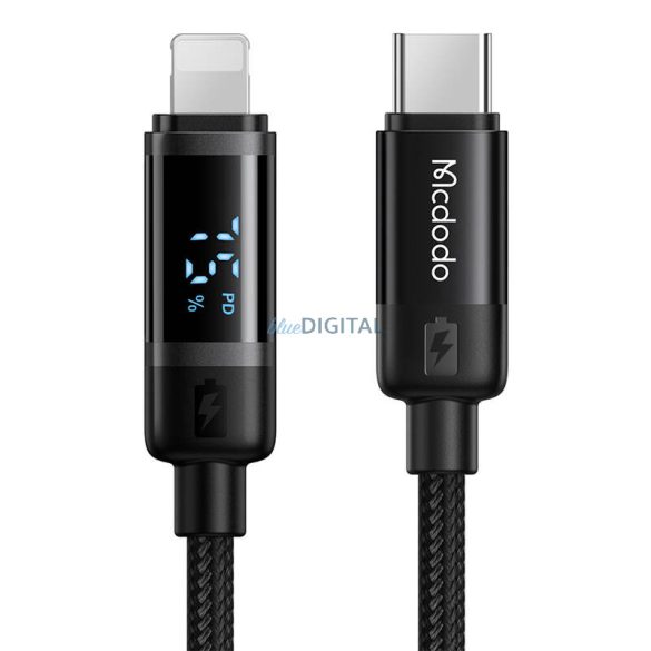 Mcdodo CA-5210 USB-C Lightning kábel, 36W, 1.2m (fekete)