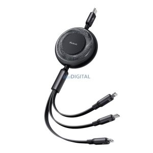 Mcdodo CA-5220 Type-C - Type-C/Lightning/microUSB kábel 1.2m 100W 5A- fekete