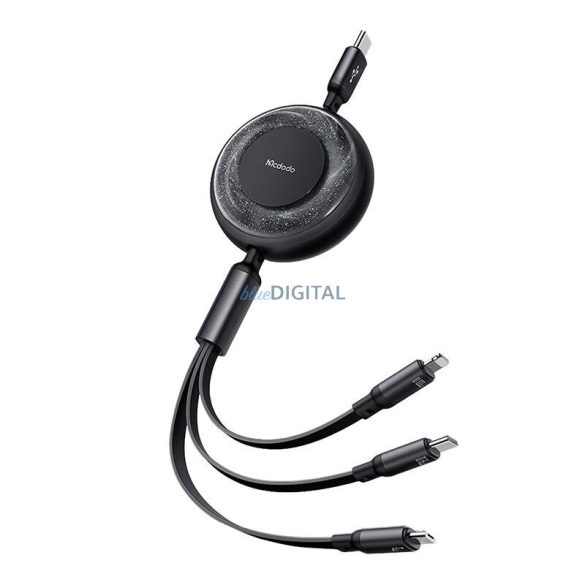 Mcdodo CA-5220 Type-C - Type-C/Lightning/microUSB kábel 1.2m 100W 5A- fekete