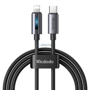 Mcdodo CA-5710 Type-C - Lightning kábel 36W 3A 1.2m - fekete