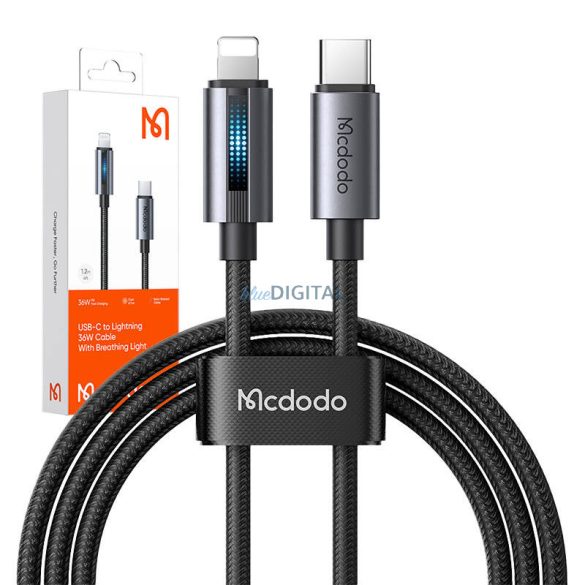 Mcdodo CA-5710 Type-C - Lightning kábel 36W 3A 1.2m - fekete