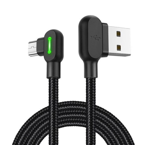 Mcdodo CA-5280 LED USB-Micro USB kábel, 0.5m (fekete)