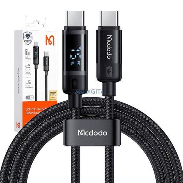 Mcdodo CA-5780 Type-C - Type-C kábel 60W 3A 1.2m - fekete