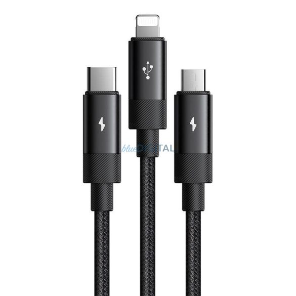 3 az 1-ben USB USB-C / Lightning / Micro USB kábel, Mcdodo CA-5790, 3.5A, 1.2m (fekete)