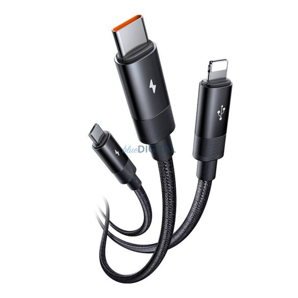 3 az 1-ben USB USB-C / Lightning / Micro USB kábel, Mcdodo CA-5790, 3.5A, 1.2m (fekete)