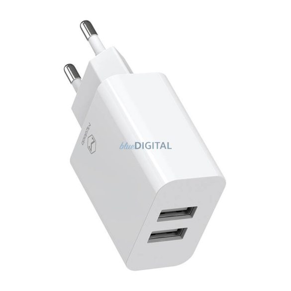 McDodo CH-6720 hálózati töltő 2xUSB-A csatlakozással és USB-A - Lightning kábellel 2.4A 1m - fehér