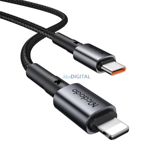 Mcdodo CC-7492 autós töltő, USB-C, 30W + USB-C Lightning kábel (fekete)