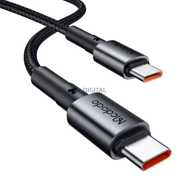 McDodo CC-7493 autós töltő 1xUSB-C csatlakozással és Type-C - Type-C kábellel 5A 65 W (fekete)