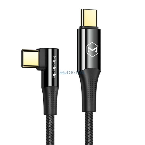 Kábel USB-C-ről USB-C-re Mcdodo CA-8321 100W 90 fokos 1.2m (fekete)