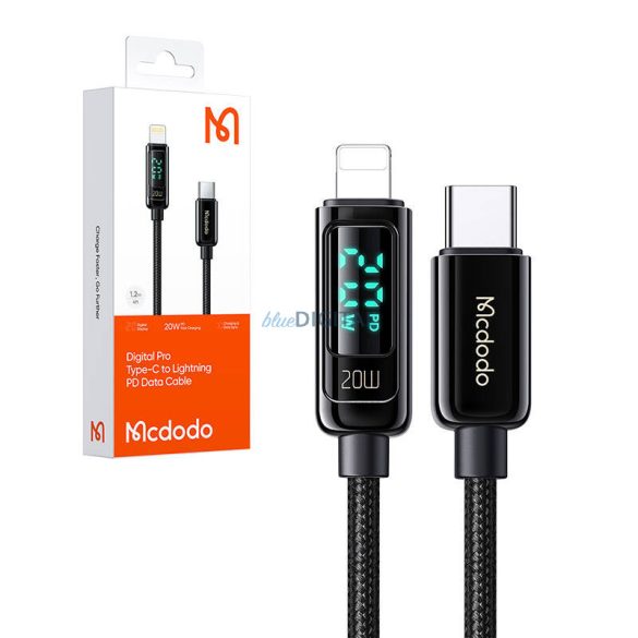 Mcdodo CA-8810 Type-C - Lightning kábel 36W 3A 1.2m - fekete