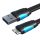 Lapos USB 3.0 A-Micro-B kábel Vention VAS-A12-B100 1m Fekete