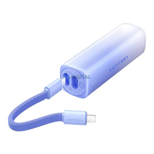 Vention FHWL0 powerbank 5000mAh 20W + Type-C - Lightning kábellel - kék