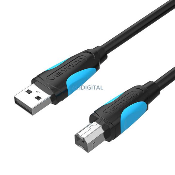 USB 2.0 A férfi USB-B férfi nyomtatókábel Vention VAS-A16-B500 5m Fekete PVC