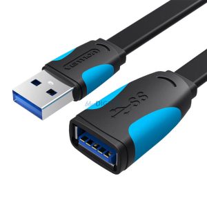 Lapos USB 3.0 hosszabbító Vention VAS-A13-B150 1.5m Fekete