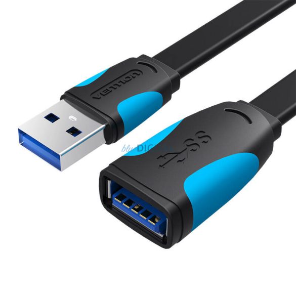 Lapos USB 3.0 hosszabbító Vention VAS-A13-B300 3m Fekete