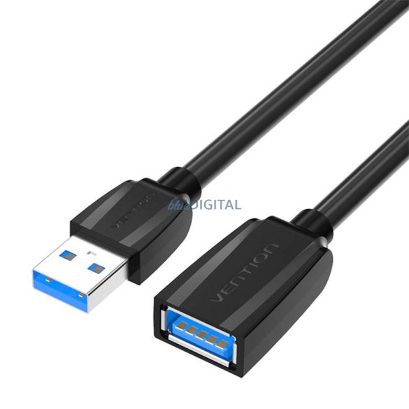 USB 3.0 hosszabbítókábel, USB male USB-belső USB, Vention 3m (Fekete)