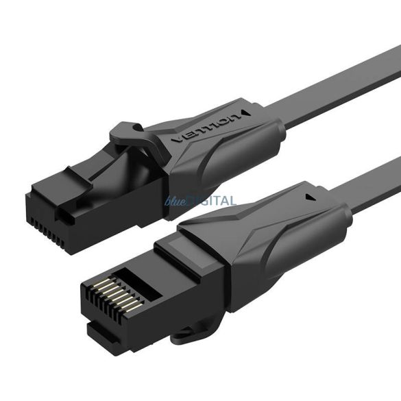 Lapos UTP 6-os kategóriájú hálózati kábel Vention IBABL 10m Fekete