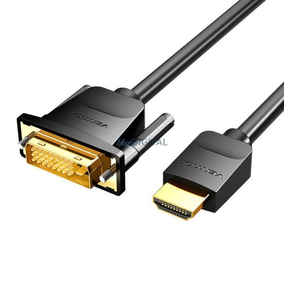HDMI-DVI kábel 5m Vention ABFBJ (Fekete)