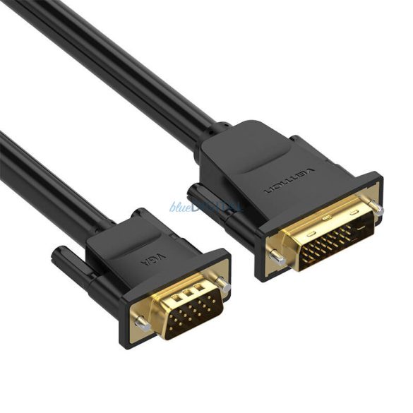 DVI(24+1) VGA kábel 1.5m Vention EABBG (Fekete)