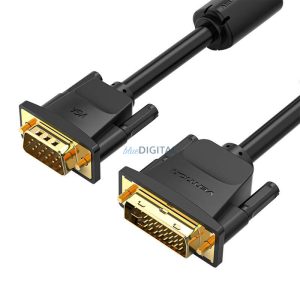 DVI(24+5) VGA kábel 1.5m Vention EACBG (fekete)