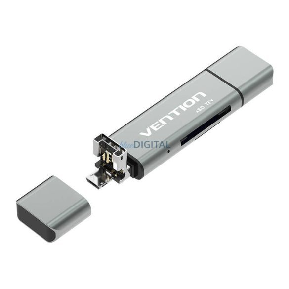 Vention CCJH0 Többfunkciós USB2.0 kártyaolvasó szürke