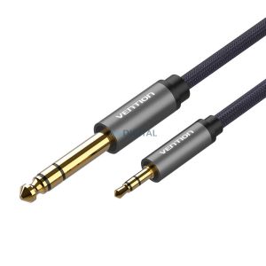 3.5mm - 6.5mm-es jack kábel Vention BAIHJ - 5m (szürke)