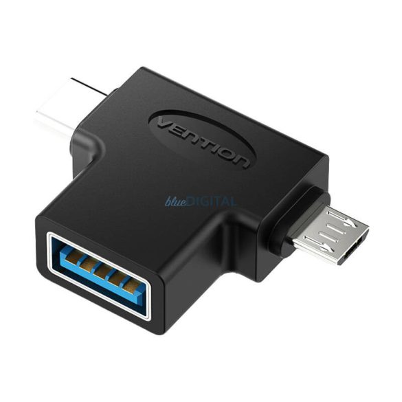 USB-ről USB-C és Micro USB OTG adapter Vention CDIB0