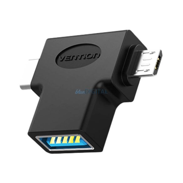 USB-ről USB-C és Micro USB OTG adapter Vention CDIB0