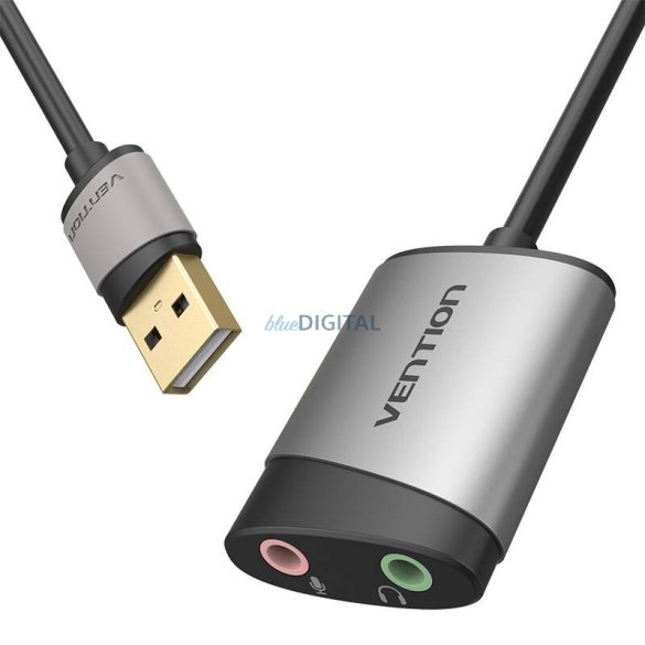 Külső USB hangkártya 0.15m Vention CDKHB (szürke)