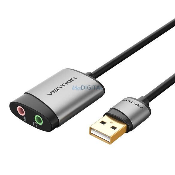 Külső USB hangkártya 0.15m Vention CDKHB (szürke)