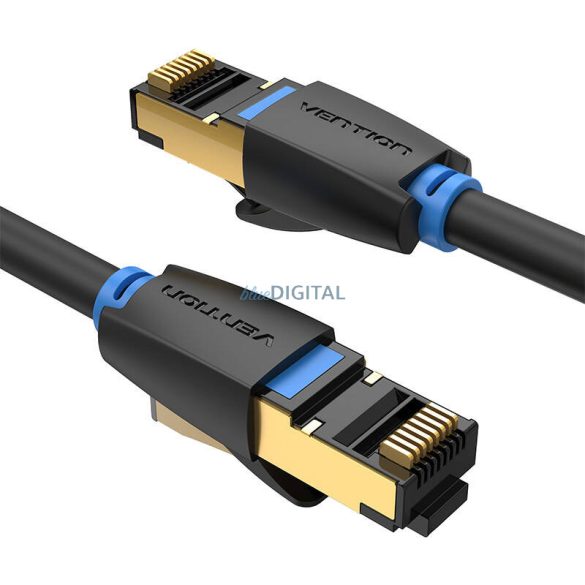 8-as kategóriájú SFTP hálózati kábel Vention IKABD 0.5m Fekete
