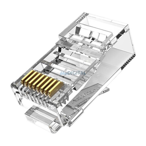 Moduláris RJ45 Cat.6 UTP csatlakozó Vention IDDR0-10 átlátszó 10 db.