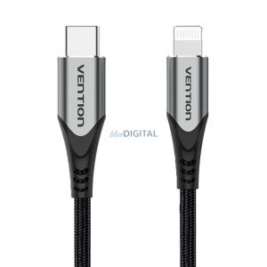 USB 2.0 és Lightning kábel Vention TACHH 2m szürke