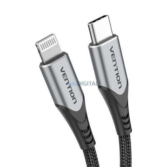 USB 2.0 és Lightning kábel Vention TACHH 2m szürke