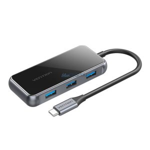 5in1 adapter HUB Vention TFBHB USB-C HDMI HDMI 4K@60Hz, 3x USB 3.0, PD (szürke)