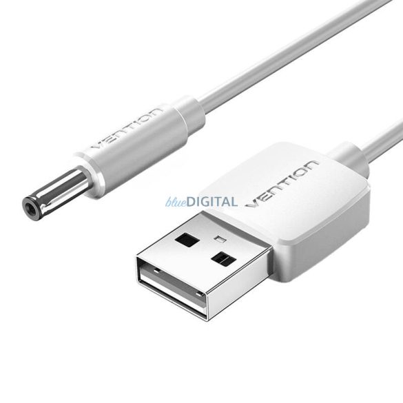 USB és 3,5 mm-es hordócsatlakozó 5V DC tápkábel 1m Vention CEXWF (fehér)