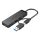 USB 3.0 4 portos hubUSB-C és USB 3.0 2 az 1-ben interfész és hálózati adapter Vention CHTBB 0.15m
