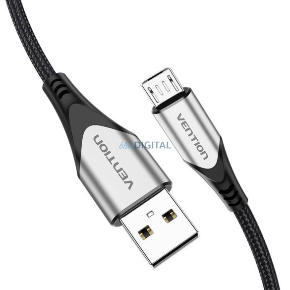 USB 2.0 A - Micro-B 3A kábel 0.25m Vention COAHC szürke
