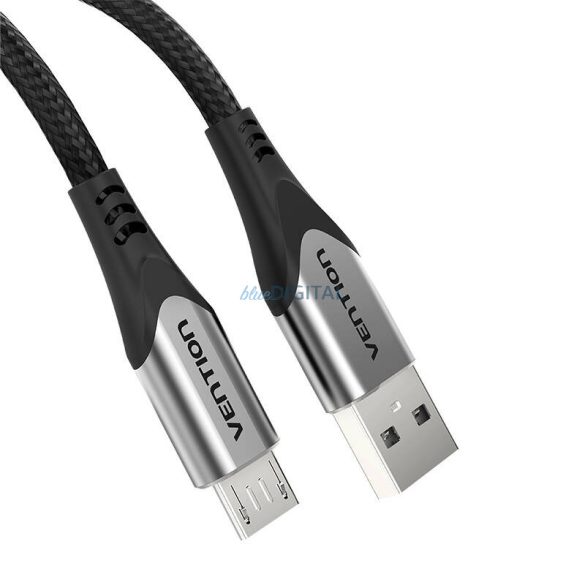 USB 2.0 A - Micro-B 3A kábel 0.25m Vention COAHC szürke