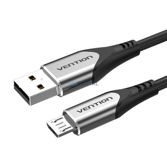 USB 2.0 A - Micro-B 3A kábel 0.25m Vention COAHC szürke