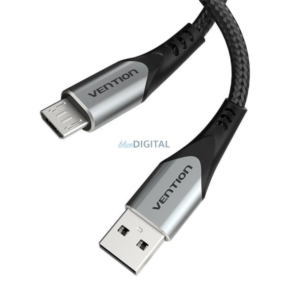 USB 2.0 A - Micro-B 3A kábel 0,5m Vention COAHD szürke